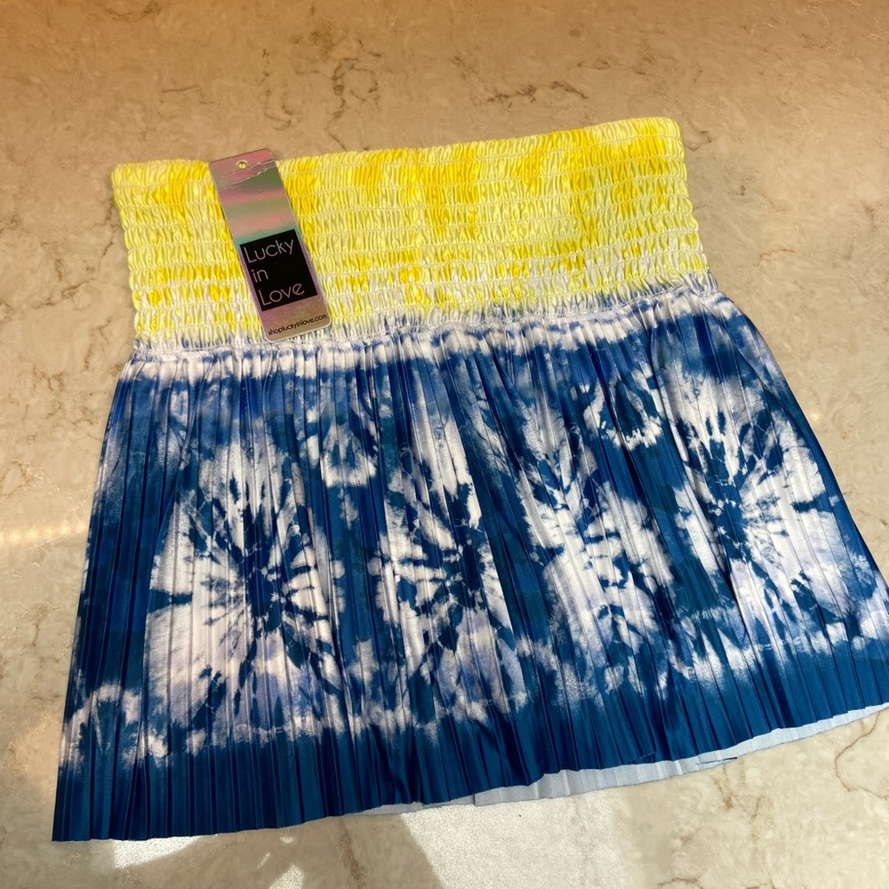 Lucky in Love Multicolored Mini Bubble Skirt